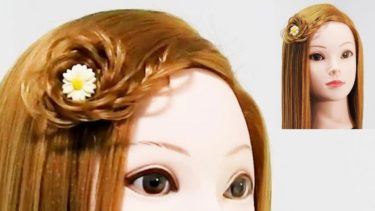髪で花を作る/Girls Hairstyles
