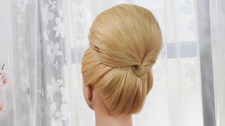 高めシニヨン 前髪４本編み おだんご髪型 Elegant High Chignon Chie S Hair Arrange